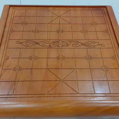 Bàn cờ tướng gỗ -có ngăn kéo đựng quân cờ 4,0 cm