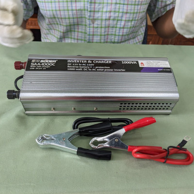 Kích Chuyển Đổi Điện Suoer 1000W 2IN1 - Kích 12V Lên 220V Kèm Sạc Ắc Quy Tự Ngắt Khi Đầy