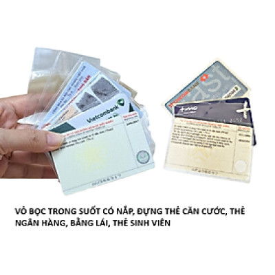Combo 3 Bọc Thẻ Căn Cước, Vỏ Silicon, Loại Trong Suốt, Bao Đựng Có Nắp, Nhân Viên, Ngân Hàng, Sinh Viên. Takyhome 5979