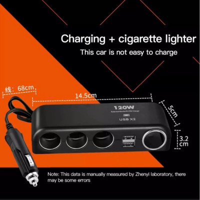 Bộ Chia Tẩu Sạc Ô Tô 4 Cổng 12V-24V – 120WSạc Nhanh, Chống Cháy, Chịu Nhiệt Cao , ĐÈN TRANG TRÍ