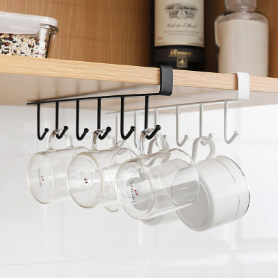 Móc Treo Dụng Cụ Nhà Bếp Dạng Thanh Không Cần Đục Lỗ 6 móc