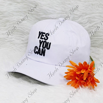 Nón kết nam nữ Yes You Can, chất liệu vải kaki 2 lớp chống nóng tốt, dễ điều chỉnh size