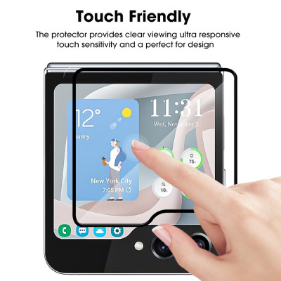 Dán kính cường lực cho Samsung Galaxy Z Flip 7 / Z Flip 6 / Z Flip 5 Full màn hình phụ nano bền, đẹp, chống vân tay tốt hiệu Kuzoom -hàng chính hãng 