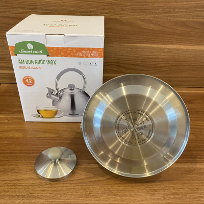 Ấm Đun Nước Siêu Tốc Bằng inox 304 Elmich Smartcook SM-3328 (Có Còi Báo Khi Nước Sôi) - Hàng Chính Hãng