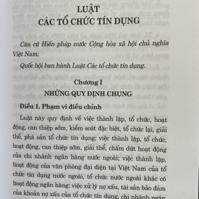 Luật Các Tổ Chức Tín Dụng