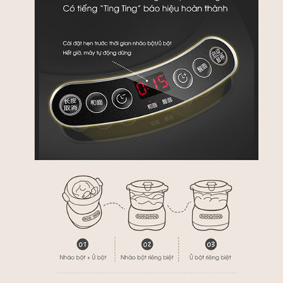 Máy Trộn Bột Ủ Bột Lên Men Tự Động BEAR HMJ-A70C1 Chống Dính Dung Tích 7 Lít Công Suất 250 W - Hàng Chính Hãng