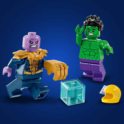 LEGO SUPERHEROES 76312 Đồ Chơi Lắp Ráp Xe Tải Hulk Đối Đầu Thanos (229 chi tiết)