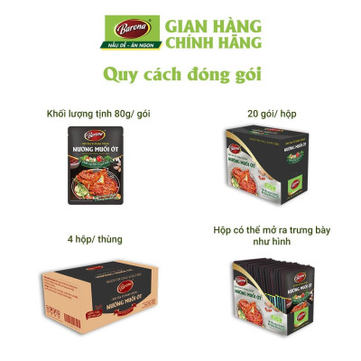 Gia Vị Nướng Muối Ớt Barona 80g ướp ngon chuẩn vị không cần nêm nếm