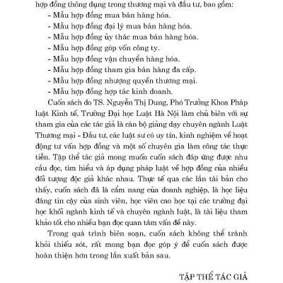 Pháp Luật Về Hợp Đồng Trong Thương Mại Và Đầu Tư - Những Vấn Đề Pháp Lý Cơ Bản (Sách chuyên khảo)