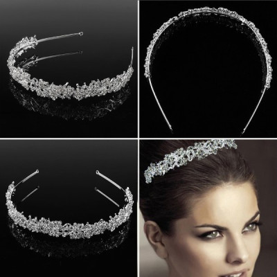 Bờm tóc công chúa hoa dây đính đá