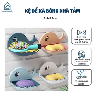 Kệ Để Xà Bông Nhà Tắm Dán Tường Hình Cá Voi Siêu Xinh - Kệ Nhà Tắm - HÀNG CHÍNH HÃNG MINIIN