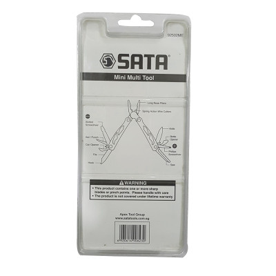 Kìm đa năng 3 in 1 chất liệu thép không gỉ SATA 92502ME màu bạc 