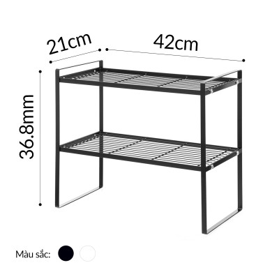 Kệ nhà bếp đa năng chất liệu thép sơn tĩnh điện, chống trượt, không đọng nước 42x21x36.8 cm