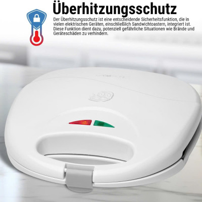 Máy nướng bánh mỳ sandwich clatronic ST3477 Bomann Hàng chính hãng