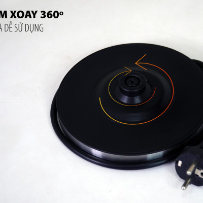 Ấm Đun Siêu Tốc 2 Lớp 1.7L Lorca TA 3006A Hàng Chính Hãng Ấm Đun Nước Thủy Tinh Inox Đun Nhanh, Công Suất Lớn 2200W