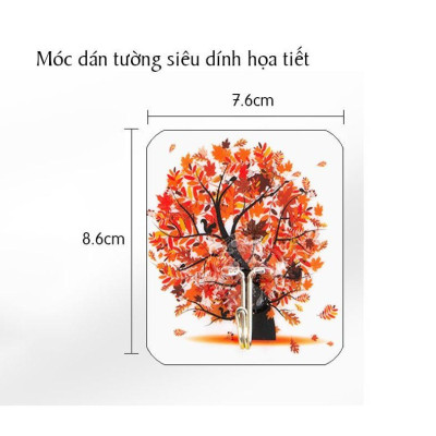 Combo 10 Móc Dán Tường Hoạ Tiết 3D Chắc Chắn Chịu Lực Tốt, Móc Treo Đồ In Hình 3D Siêu Dính - HÀNG CHÍNH HÃNG MINIIN
