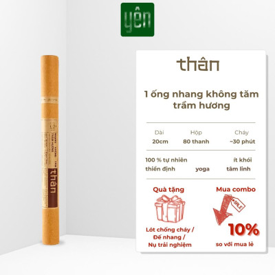 Nhang Trầm Hương Không Tăm Yên Thảo Mộc Loại Thân Sạch Tự Nhiên Ít Khói An Toàn Dùng Thiền Thờ Cúng Thư Giãn