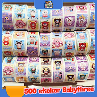500 Sticker BABY THREE - BÉ BA siêu hot khen thưởng khích lệ cho bé
