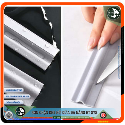 Ron Chặn Khe Cửa HT SYS - Chất Liệu PU Và PE Cải Tiến, Dài 2 Mét - Ron Dán Khe Cửa, Chân Cửa, Khung Cửa - Ngăn Gió Lùa, Cách Âm, Chống Bụi, Ngăn Côn Trùng, Chống Thoát Khí Điều Hòa, Chống Va Đập Cửa - Hàng Chính Hãng
