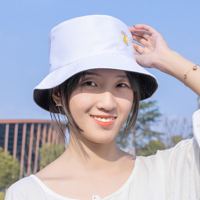 Mũ vành tròn, Mũ Bucket hoa cúc, Nón cụp vành thời trang phong cách cute xinh xắn MD07