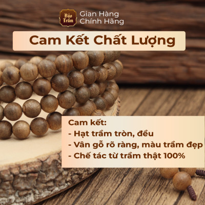  Vòng Trầm Hương 17 ly – 13 Hạt – Cao Cấp | Bảo Trầm – Trầm Tự Nhiên Nguyên Khối, Hương Đậm – Phong Thủy May Mắn Cho Nam