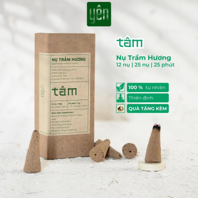 Nụ Trầm Hương Yên Loại Tâm Sạch Tự Nhiên Ít Khói An Toàn Dùng Thiền Thờ Cúng Thư Giãn