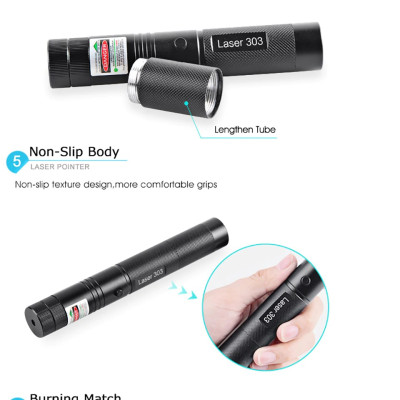 Đèn Pin Laser 303 tia đỏ - Hàng Chính Hãng