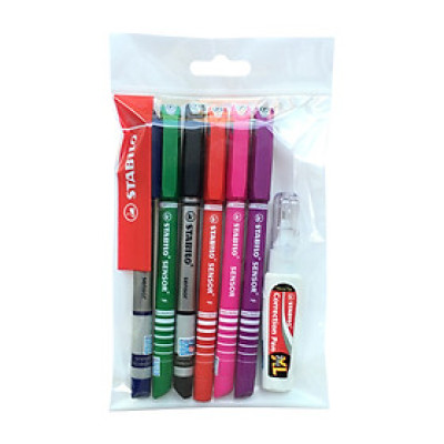 Bộ 6 Bút kỹ thuật STABILO SENSOR F 0.3mm 6 màu (SENF-C6)