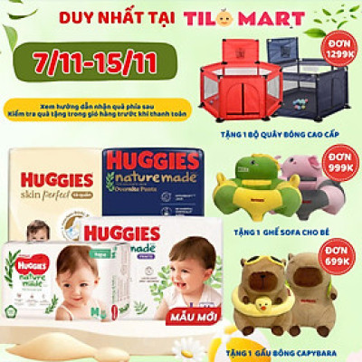 Tã Dán Siêu Cao Cấp Huggies Platinum Naturemade S82 (82 Miếng)