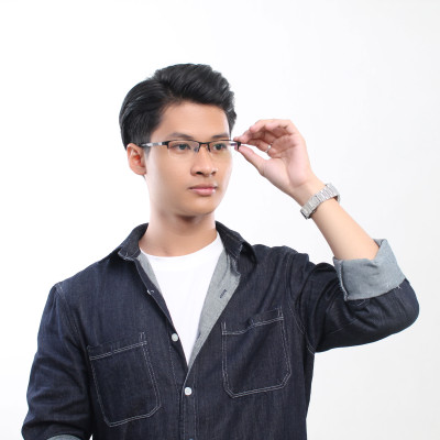 Gọng kính cận 3351 58002 hợp kim cước OURESS thời trang nam nữ siêu nhẹ siêu bền