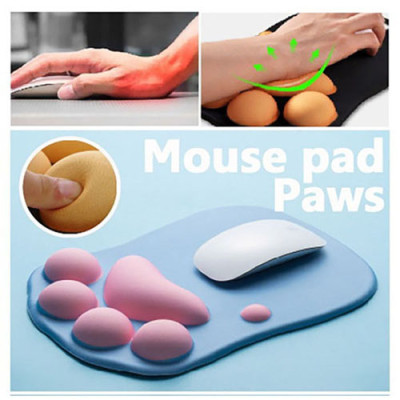 Miếng Lót Chuột Silicon CÓ ĐỆM TAY hình chân mèo - Hàng chính hãng / Hàng nhập khẩu