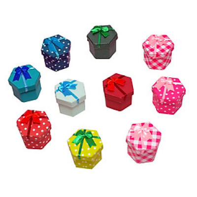 10 Hộp Quà Lục Giác Nhí L008 - 4.5 x 3 cm - giao ngẫu nhiên