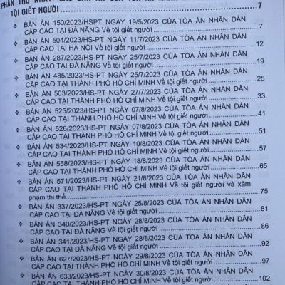 Tuyển Tập Các Bản Án Của Toà Án Nhân Dân Cấp Cao về Hình Sự Và Tố Tụng Hình Sự