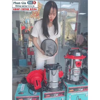 Máy Hút Bụi JETMAN 15L 1600W 3 Chức Năng: Hút khô, Hút ướt, Thổi bụi, 100% Dây đồng (Bảo hành 12 tháng)