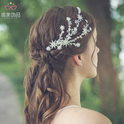 Óp cài tóc cô dâu đá hoa nhí mẫu mới t1/2023