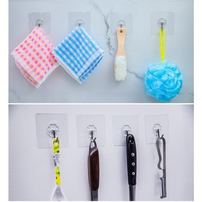 SET 5 Móc Dán Tường Trong Suốt, Treo Đồ Tiện Dụng, Móc Treo Đa Năng, Dính Tường Siêu Dính, Giá Rẻ. TakyHome 2213Set5