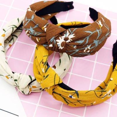 Bờm nữ bản to hoa lá dễ thương BN58 (Chọn mầu)