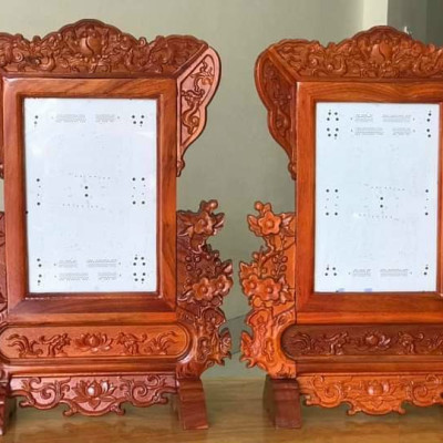 Khung ảnh thờ bằng gỗ hương kt lồng ảnh 21×31cm