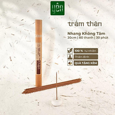 Nhang Trầm Hương Không Tăm Yên Thảo Mộc Loại Thân Sạch Tự Nhiên Ít Khói An Toàn Dùng Thiền Thờ Cúng Thư Giãn
