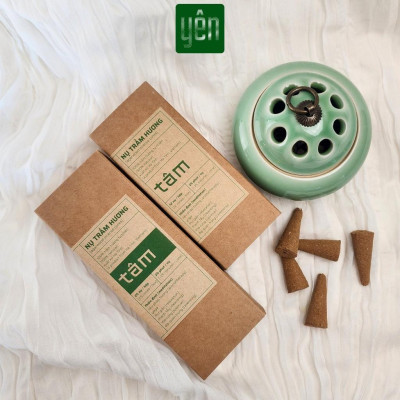 Nụ Trầm Hương Yên Loại Tâm Sạch Tự Nhiên Ít Khói An Toàn Dùng Thiền Thờ Cúng Thư Giãn