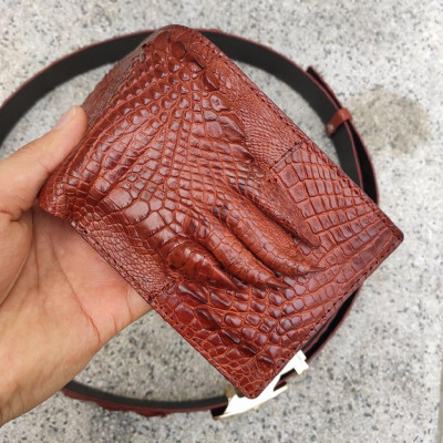 BIG SALE..! Set Cá Sấu Nam Rất Đẹp [VÍ BÀN TAY + NỊT GAI LƯNG] SET2