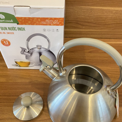 Ấm Đun Nước Siêu Tốc Bằng inox 304 Elmich Smartcook SM-3328 (Có Còi Báo Khi Nước Sôi) - Hàng Chính Hãng