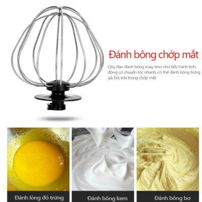 Máy trộn bột, đánh trứng 6.5 lít cao cấp DSP KM3025, 10 tốc độ đánh, công suất 1200W - HÀNG NHẬP KHẨU 