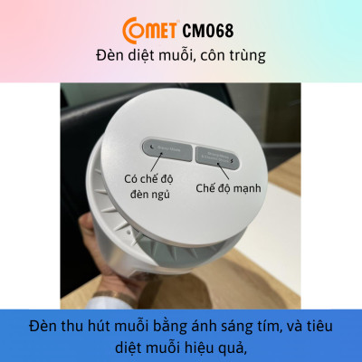 Đèn diệt muỗi đa năng 3 trong 1 Quạt-Lưới điện-Tia cực tím Comet CM068 – Hàng chính hãng