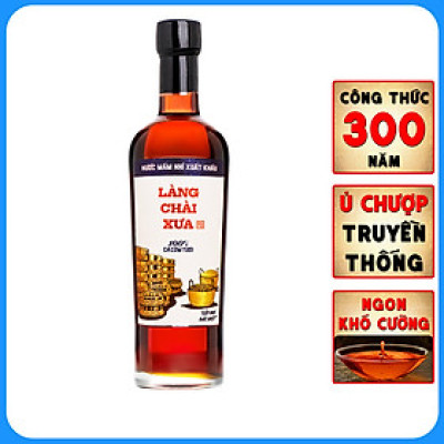 Nước mắm nhỉ Làng Chài Xưa xuất khẩu nhãn xanh chai thủy tinh 500ml cốt nhỉ đặc biệt vị dịu nhẹ gu Việt Kiều giới trẻ thành thị