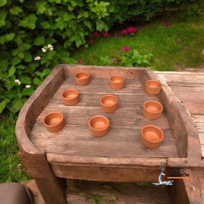 Đế Nến Gốm Đất Nung Mini 3x2cm