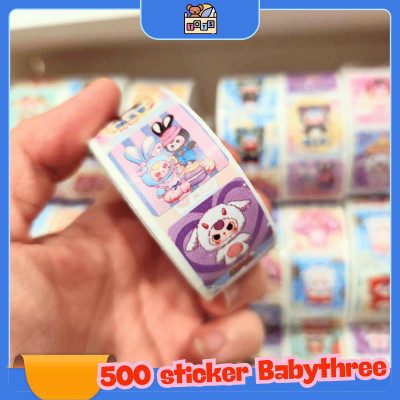 Tặng Thêm 1 cuộn - Hộp 24 cuộn sticker 500 nhãn Baby Three Bé Ba làm quà tặng