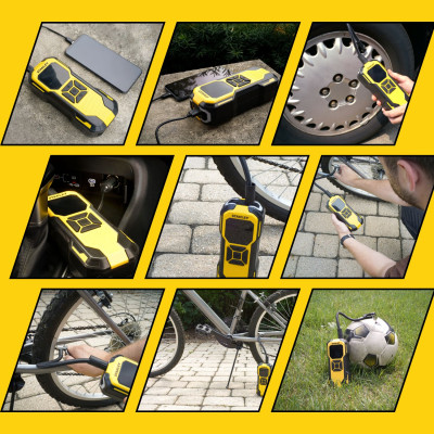 Dụng cụ đa năng STANLEY Model SXIF0101 bơm xe, đèn pin Led, sạc dự phòng - Hàng chính hãng