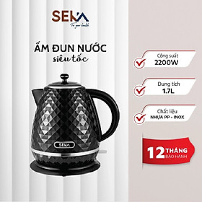 Ấm Siêu Tốc 1.7L Vân Đá SEKA SK2819S - Hàng Chính Hãng