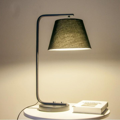 Đèn ngủ để bàn MONSKY cao cấp DB9005 chóa trắng nâu (đã bao gồm bóng LED) - ẢNH THẬT SHOP CHỤP